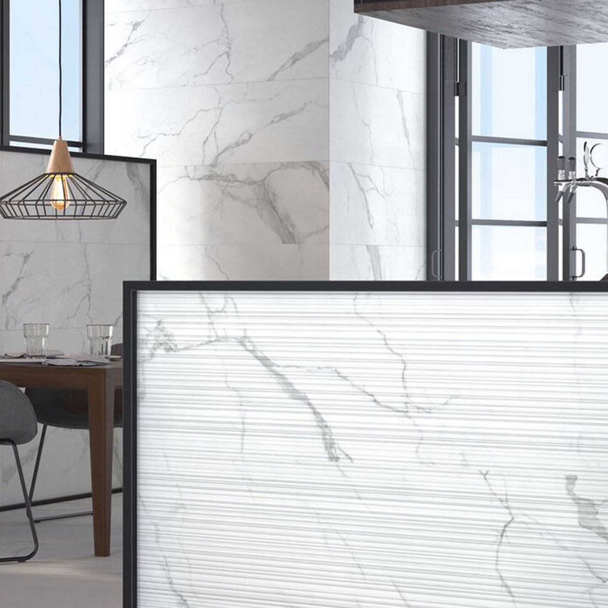 Cifre Ceramica Statuario mat Tegel relieve 40x120cm